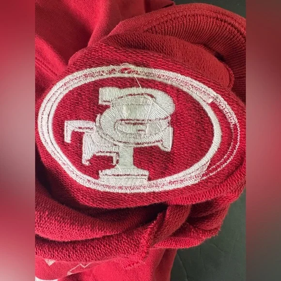 47 Brand Mens L 49ers Football Pullover Sweatshirt Patch Crew Neck Adult Winter - Picture 10 of 15